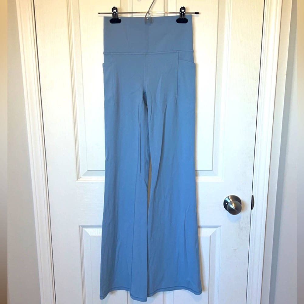Blue Athleta Flare Leggings